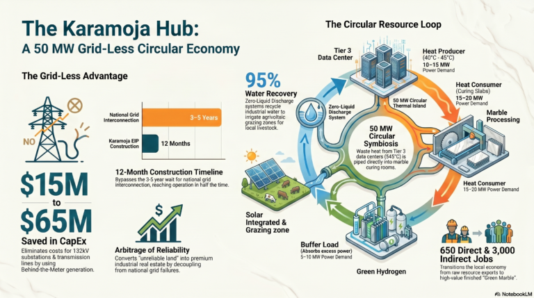 Briefing Document: The Karamoja 50 MW Eco-Industrial Park (Project Oasis)